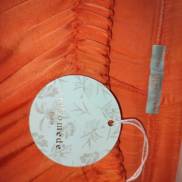 Elegant Orange Maxi Skirt